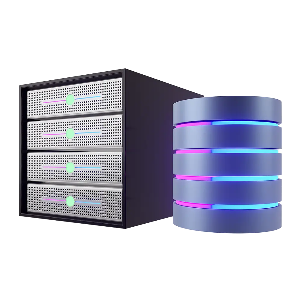 server rack container with database image